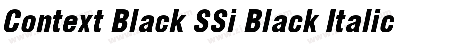 Context Black SSi Black Italic字体转换